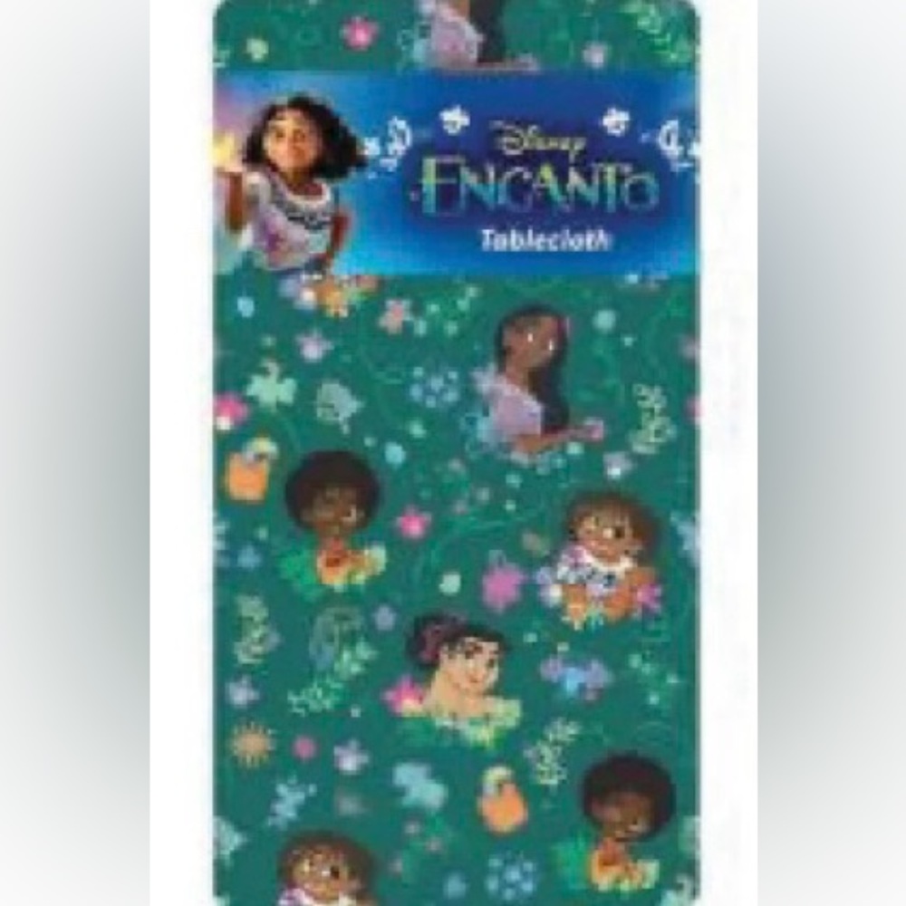 Disney Encanto Plastic Tablecloth 52in x 70in Green